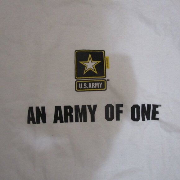 NWOT Vintage U.S.ARMY T-Shirt Front/Back-Logos White Heavy Cotton XL - Picture 12 of 12